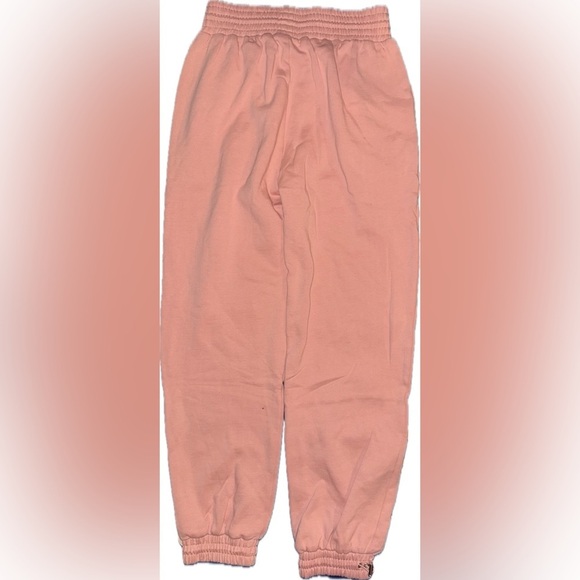 NWT For Love & Lemons Josie Hooded Crop Sweatshirt & Jogger 2Pc Set Pink Medium - Picture 6 of 8